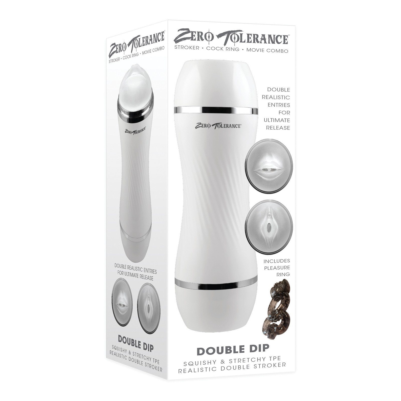 Stroker Doble Zero Tolerance - Blanco