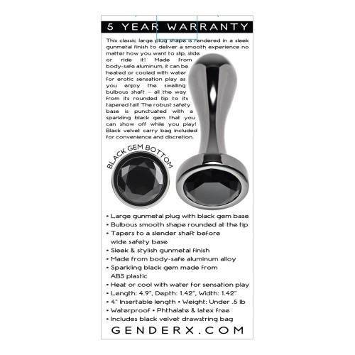 Gender X Black Pearl Plug - Luxurious Pleasure