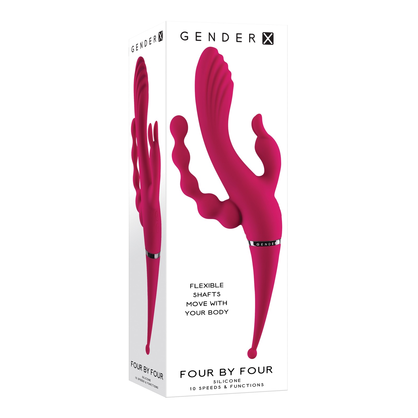 Gender X Vibrador Cuatro en Cuatro - Burdeos