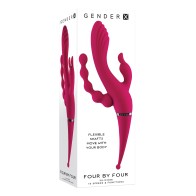 Gender X Vibrador Cuatro en Cuatro - Burdeos