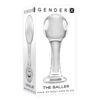 Gender X The Baller Clear Glass Plug