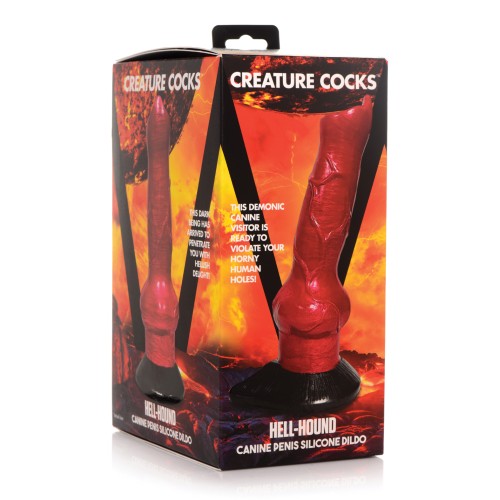 Creature Cocks Hell-Hound Silicone Dildo - Red/Black