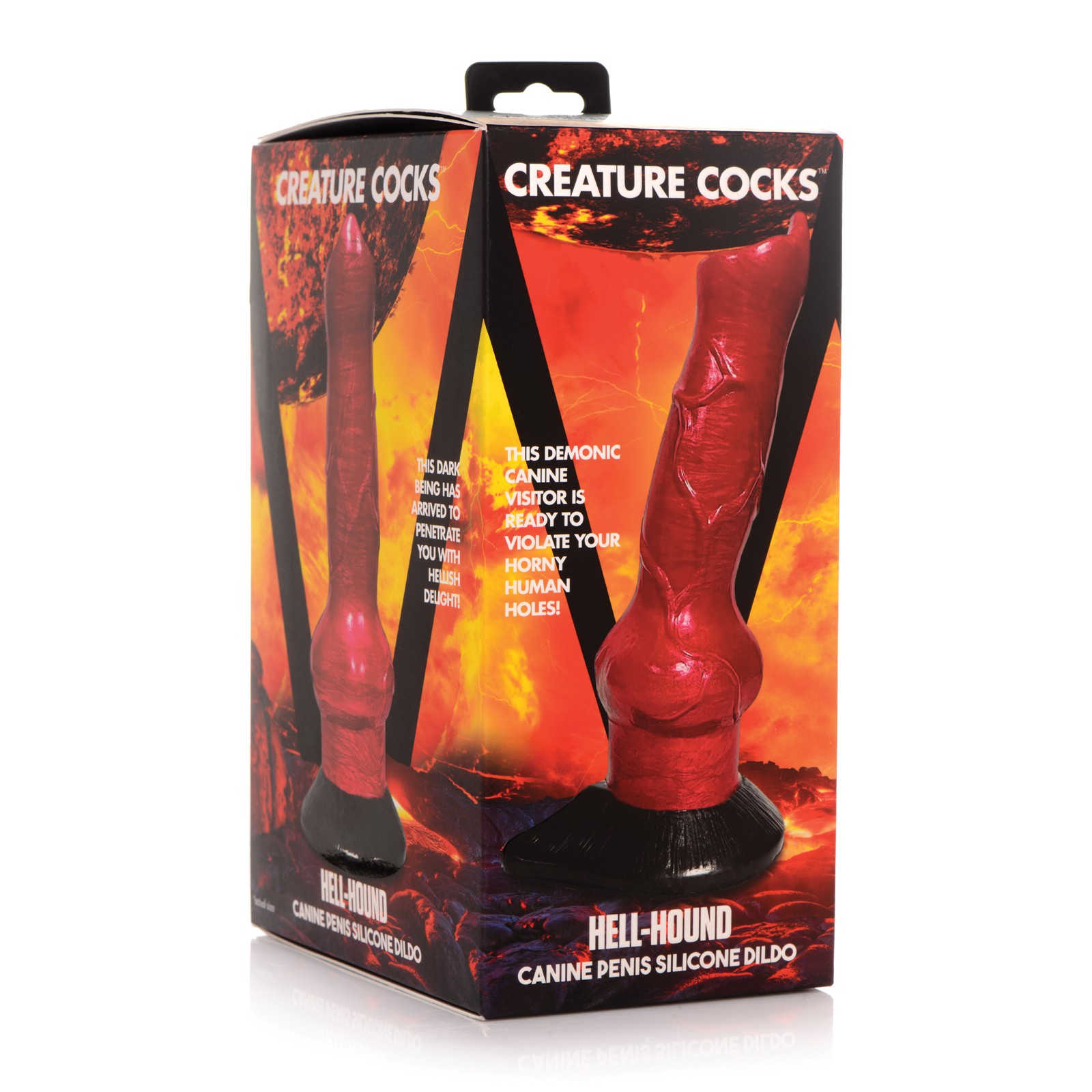 Creature Cocks Hell-Hound Silicone Dildo - Red/Black