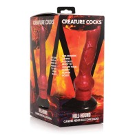 Dildo de Silicona Creature Cocks Hell-Hound - Rojo/Negro