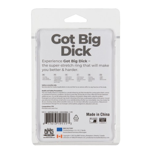 Got Big Dick Bumper Ring Black