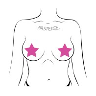 Pastease Basic Star Black Light Reactive - Neon Pink O/S