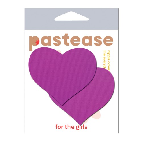 Pastease Basic Heart Nipple Pasties - Neon Purple