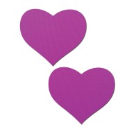 Pastease Basic Heart Nipple Pasties - Neon Purple