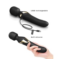 Dorcel Dual Orgasms Wand Black/Gold | Ultimate Luxurious Pleasure