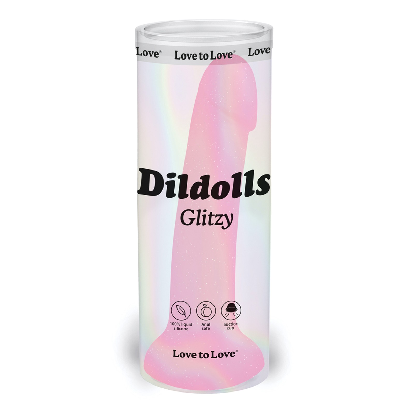 Love to Love Glitzy Curved Dildoll Pink