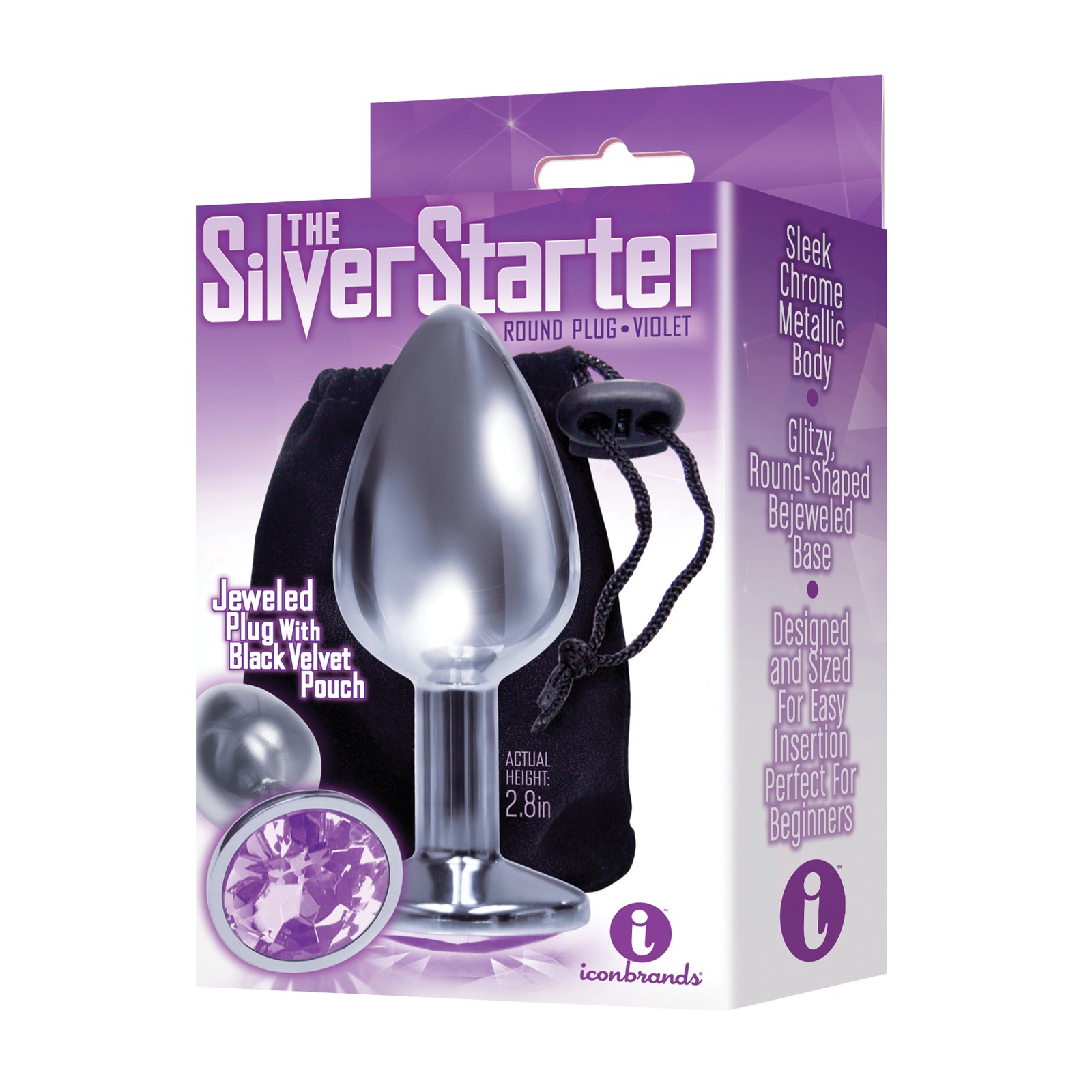 Bejeweled Stainless Steel Plug Violet