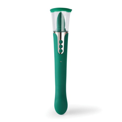 Vibrador Succionador de Punto G Verde