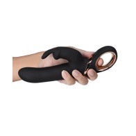 Blush Victoria Gyrating Rabbit Vibrator - Black