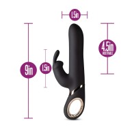 Blush Victoria Gyrating Rabbit Vibrator - Black