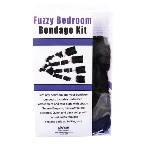 Plesur Fuzzy Bedroom Bondage Kit - Black