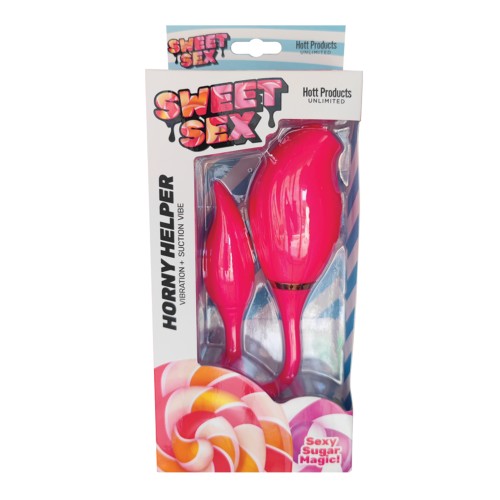 Sweet Sex Horny Helper Vibe de Succión y Vibración Magenta