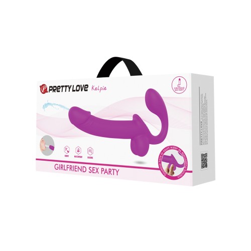 Pretty Love Strapless Strap-On Squirting Fuchsia