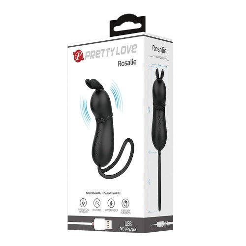 Pretty Love Rosalie Tethered Clit Stimulator - Black