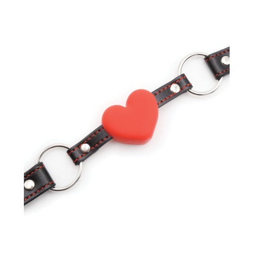 Plesur Heart Ball Gag Black