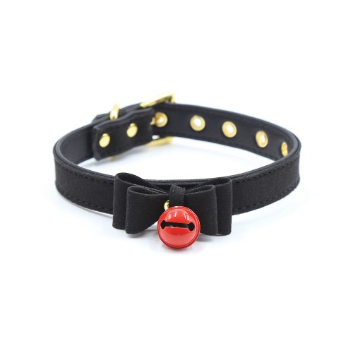 Plesur Cat Bell Bow Tie Collar Black