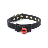 Plesur Cat Bell Bow Tie Collar Black