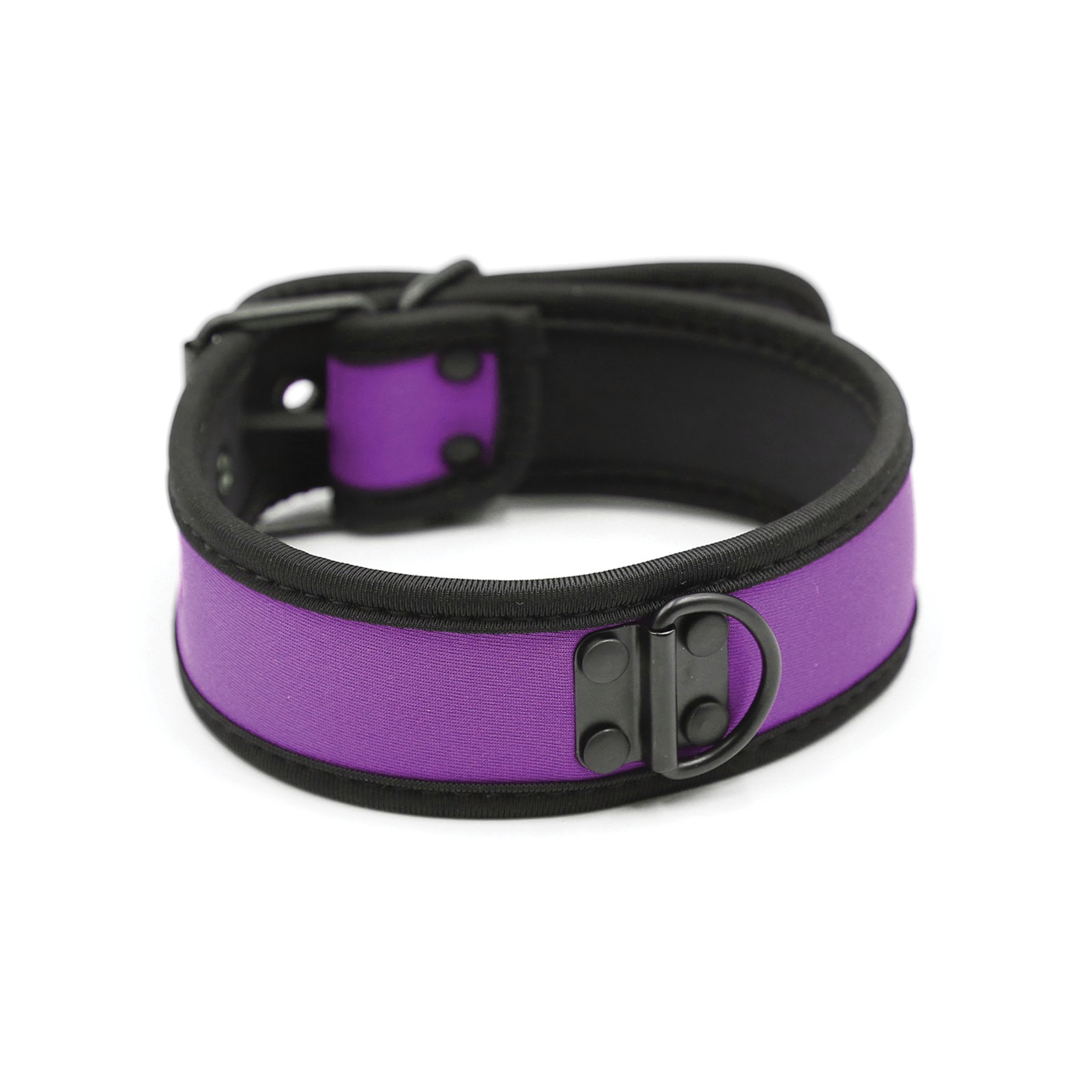 Purple Neoprene Puppy Collar for Stylish Pets