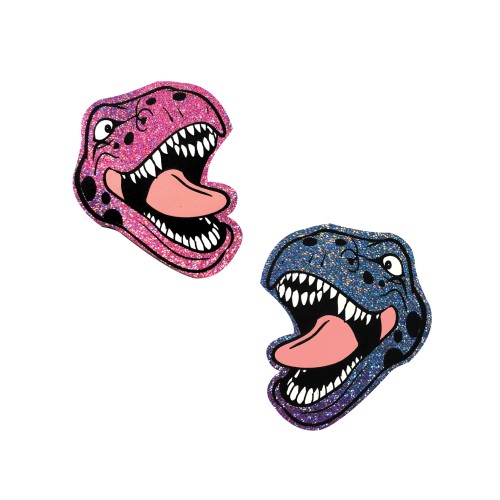 Black Light Dinosaur Pasties Pink Blue