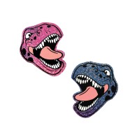 Black Light Dinosaur Pasties Pink Blue