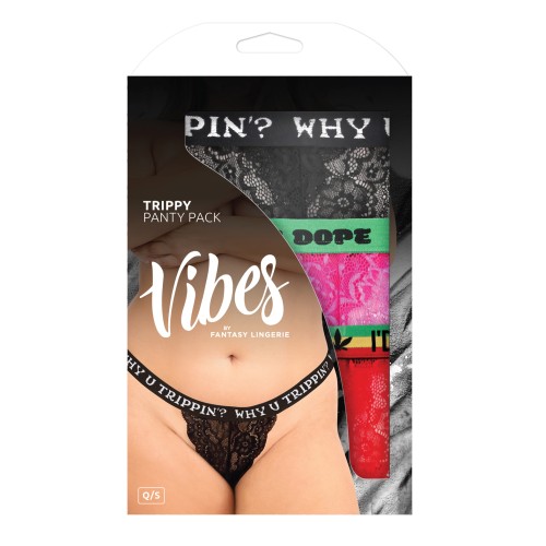 Pack de 3 Tangas Vibes Trippy - Diversión y Picardía