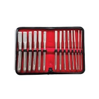 Rouge Stainless Steel Hegar Uterine Dilator Set - 14 Pieces