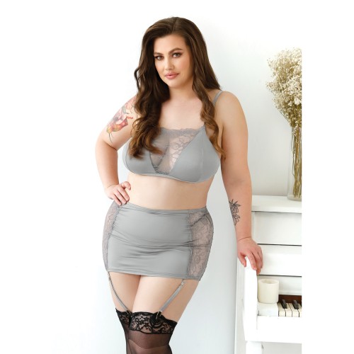 Curve Layne Lace Microfiber Set Gray