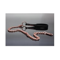 Pleasure Collection Black/Rose Gold Leash for Bondage