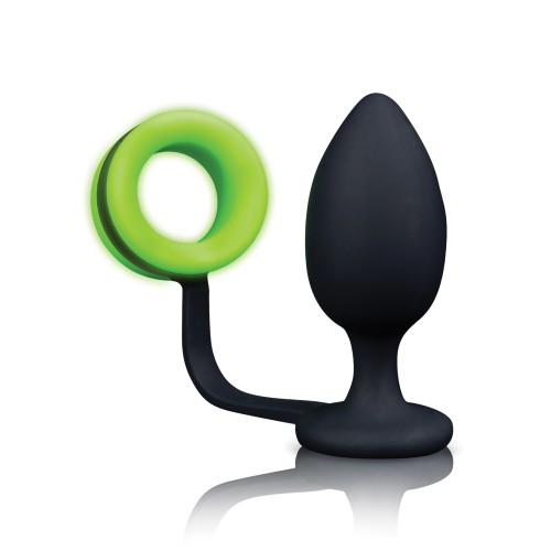 Ouch Butt Plug with Cock Ring Glow in the Dark