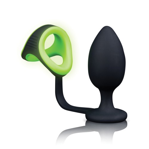 Shots Ouch Glow in the Dark Butt Plug with Cock Ring