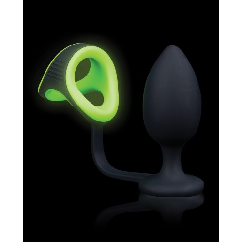 Shots Ouch Glow in the Dark Butt Plug with Cock Ring