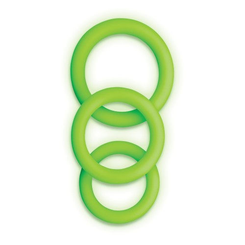 Ouch 3 Piece Glow in the Dark Cock Ring Set