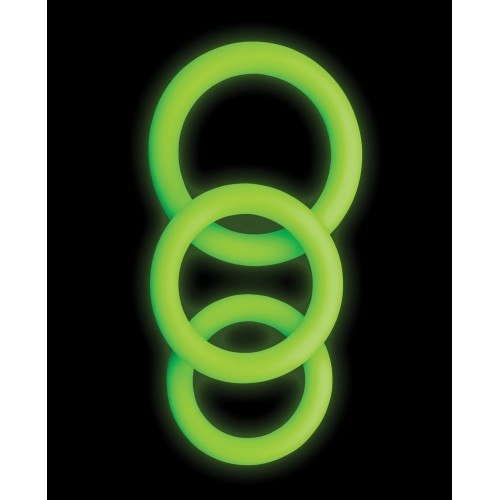 Ouch 3 Piece Glow in the Dark Cock Ring Set