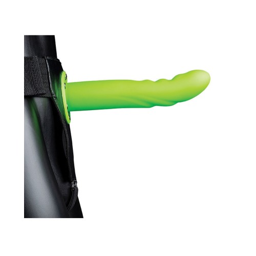 Ouch! Glow in the Dark Curved Hollow Strap-On