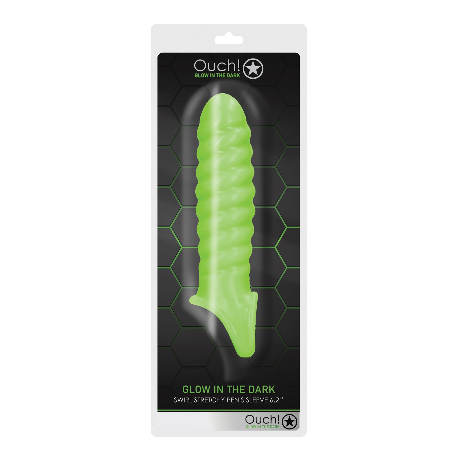 Ouch Swirl Stretchy Penis Sleeve Glow in Dark