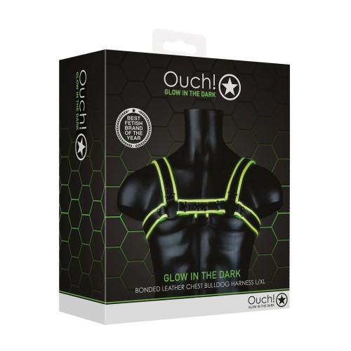 Ouch Glow in the Dark Chest Bulldog Harness