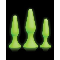 Shots Ouch Glow in the Dark Butt Plug Set