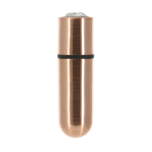 First Class Mini Rechargeable Bullet with Crystal 9 Functions Rose Gold