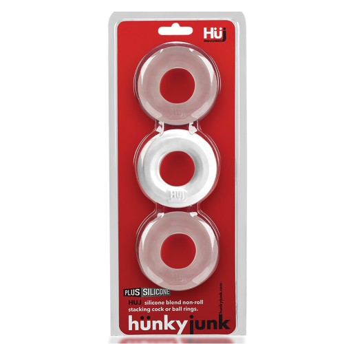 Hunky Junk C Ring Multi Pack White Ice Pack of 3