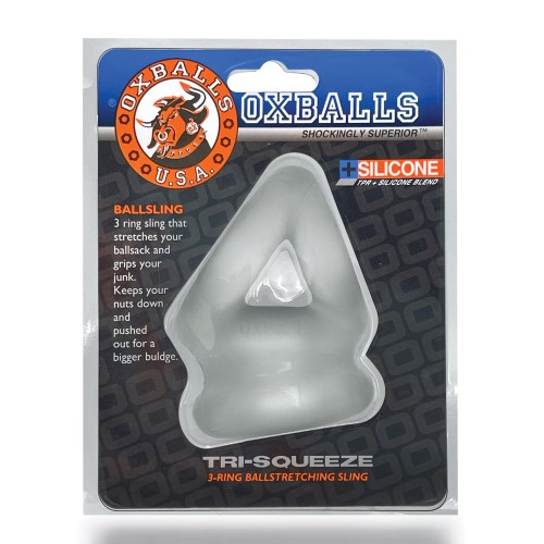 Oxballs Tri Squeeze Cocksling Clear Ice