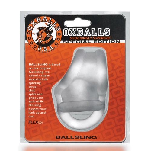 Oxballs Ballsling Ball Split Sling Clear Ice for Enhanced Comfort