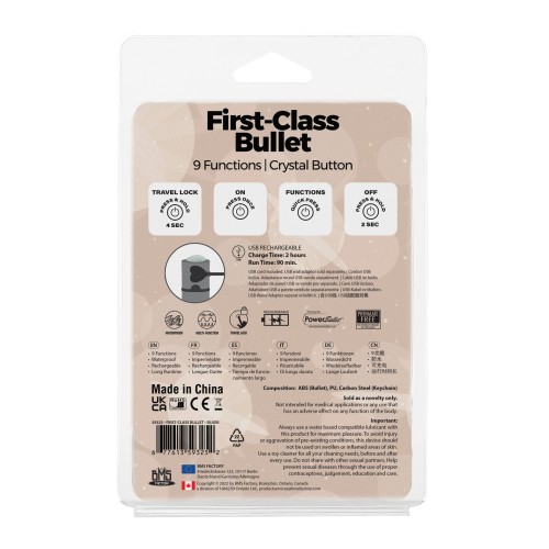 Mini Bullet Recargable First Class Plata