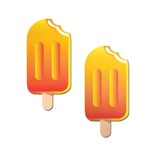 Premium Popsicle Ice Pop Nipple Pasties - Orange