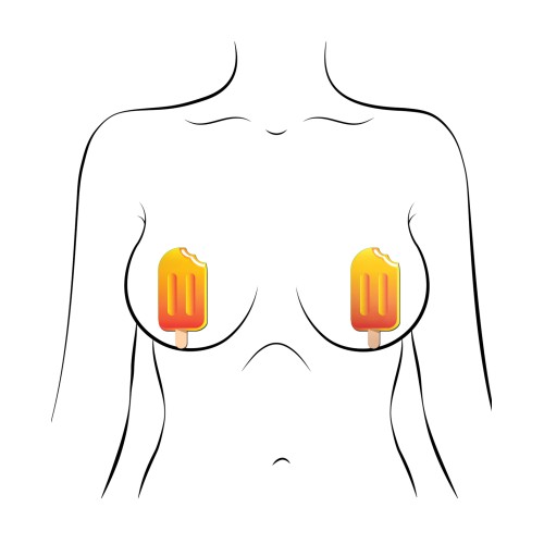 Premium Popsicle Ice Pop Nipple Pasties - Orange