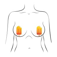 Premium Popsicle Ice Pop Nipple Pasties - Orange