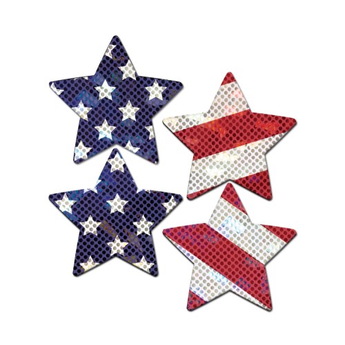 Pastease Premium Petites Glittering Stars and Stripes Red White Blue